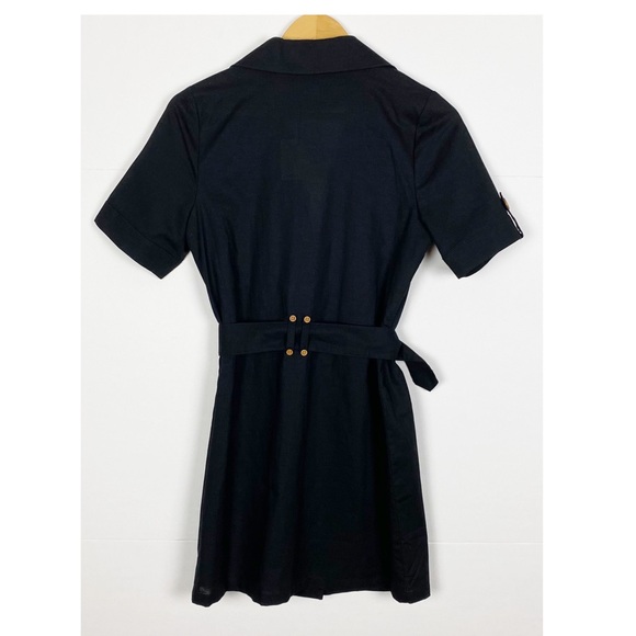 Finders Keepers Bambi Mini Dress Linen Blend Belted Black Size XS - Picture 6 of 12